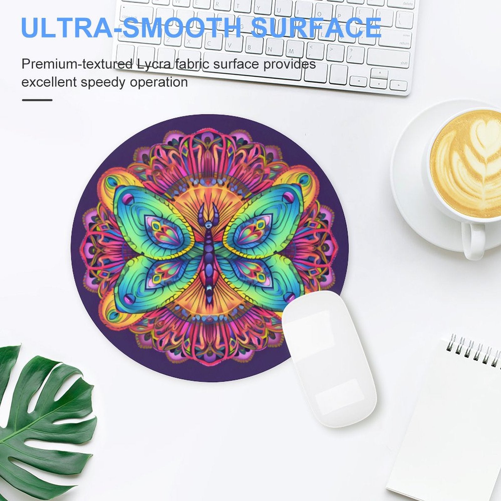 Butterfly Round Mouse Pad