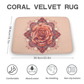 Rose Coral Velvet Rug