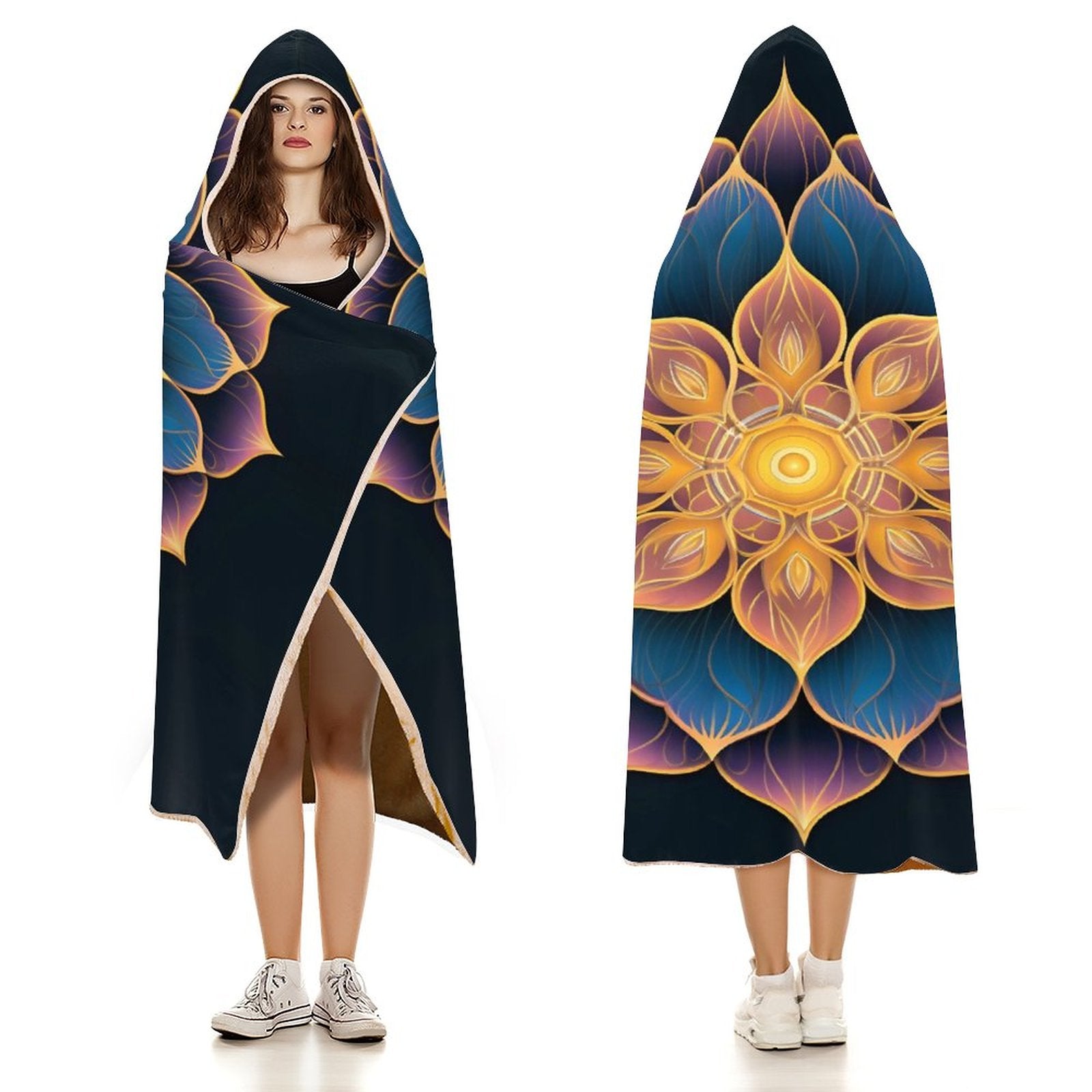 Lotus Hooded Blanket