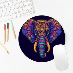 Elephant Round Mouse Pad