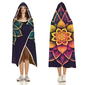 Lotus Hooded Blanket