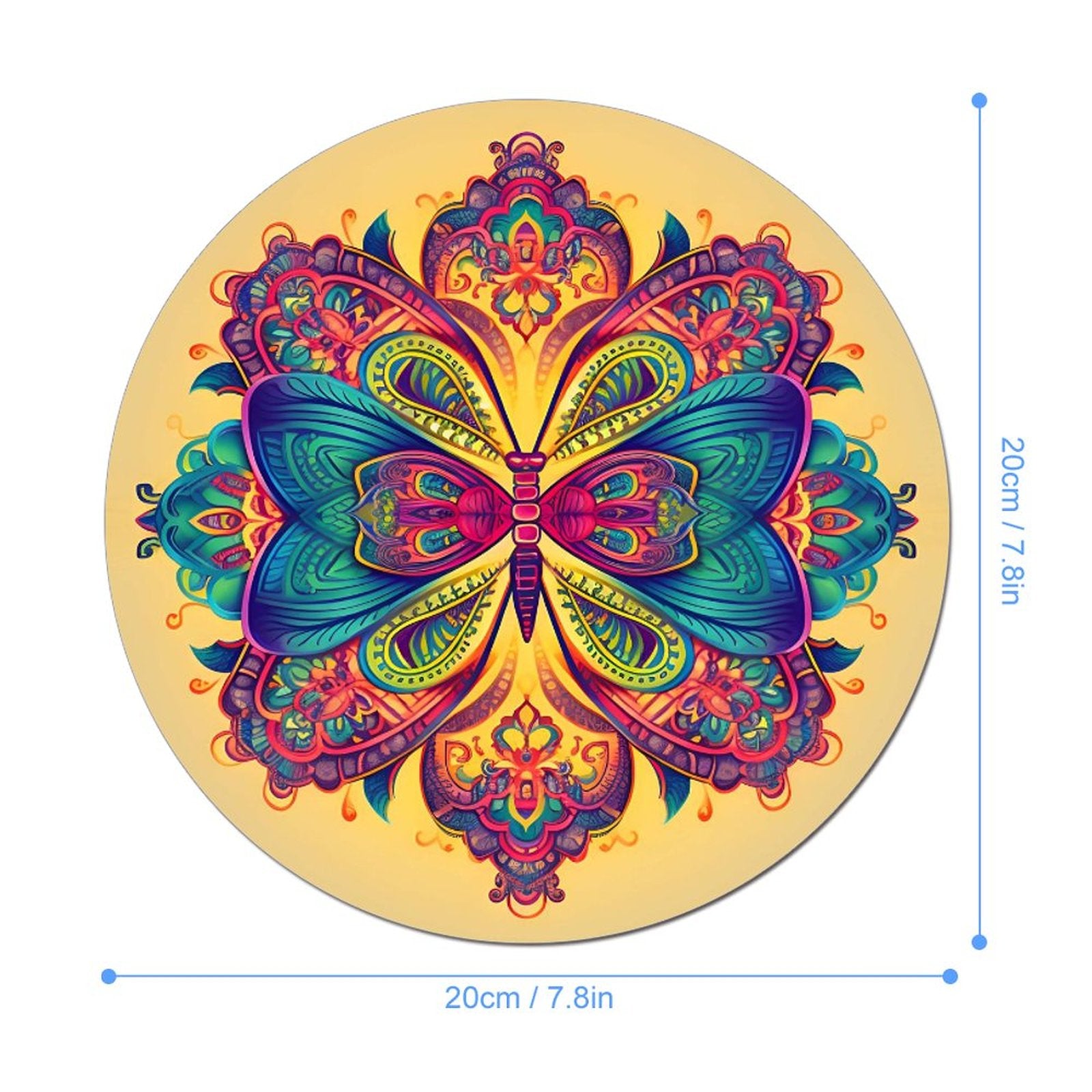 Butterfly Round Mouse Pad