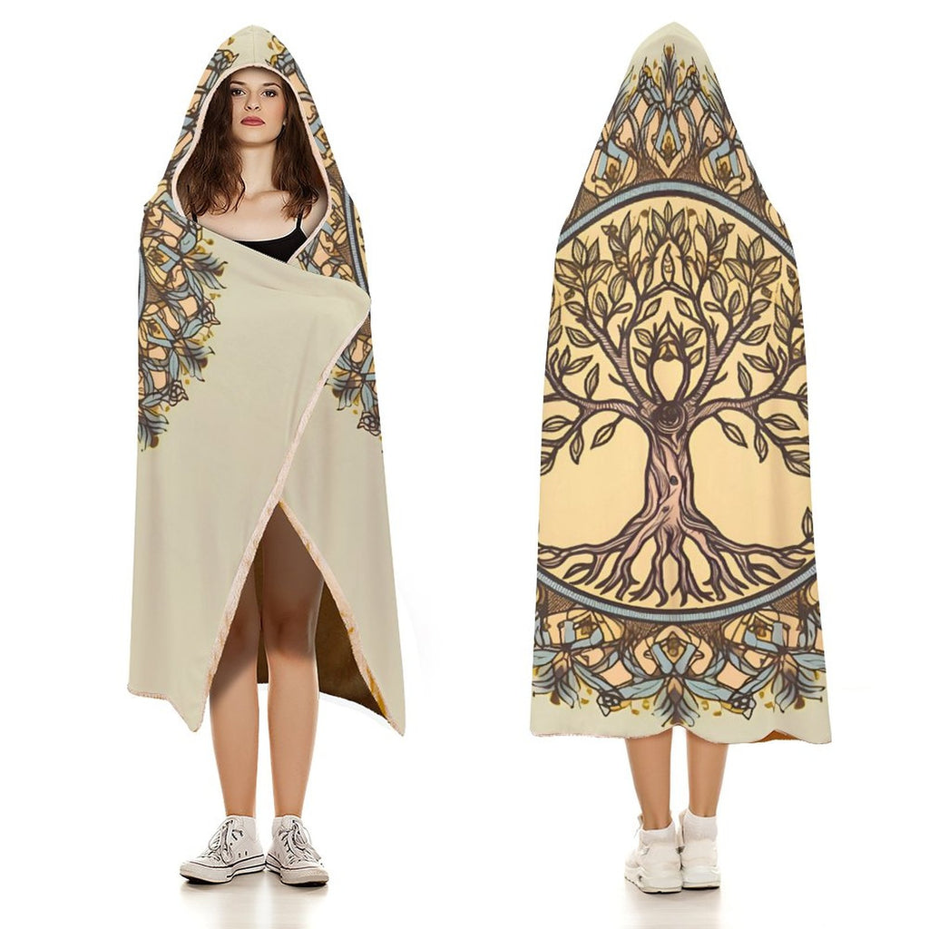 Manta con capucha de árbol