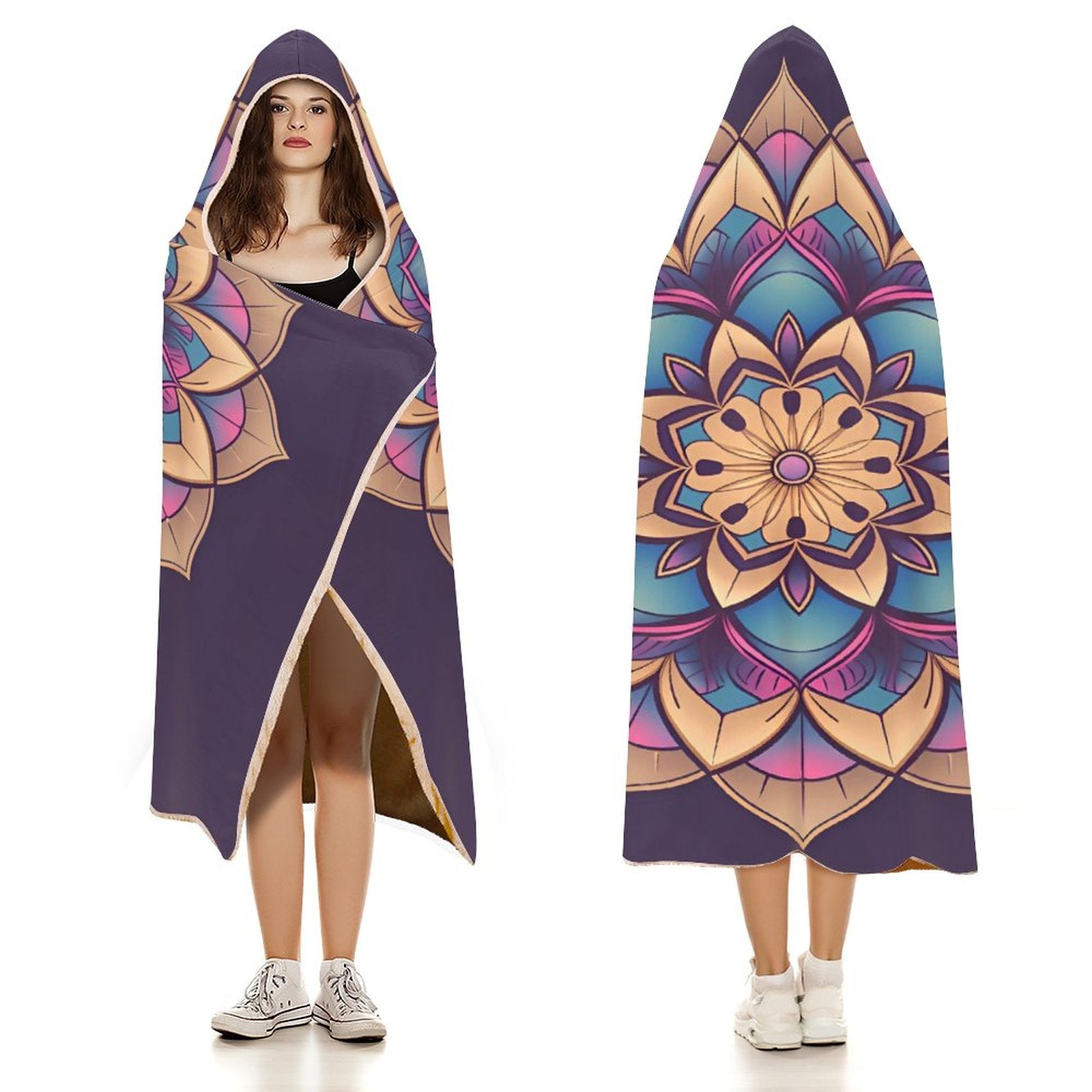 Lotus Hooded Blanket