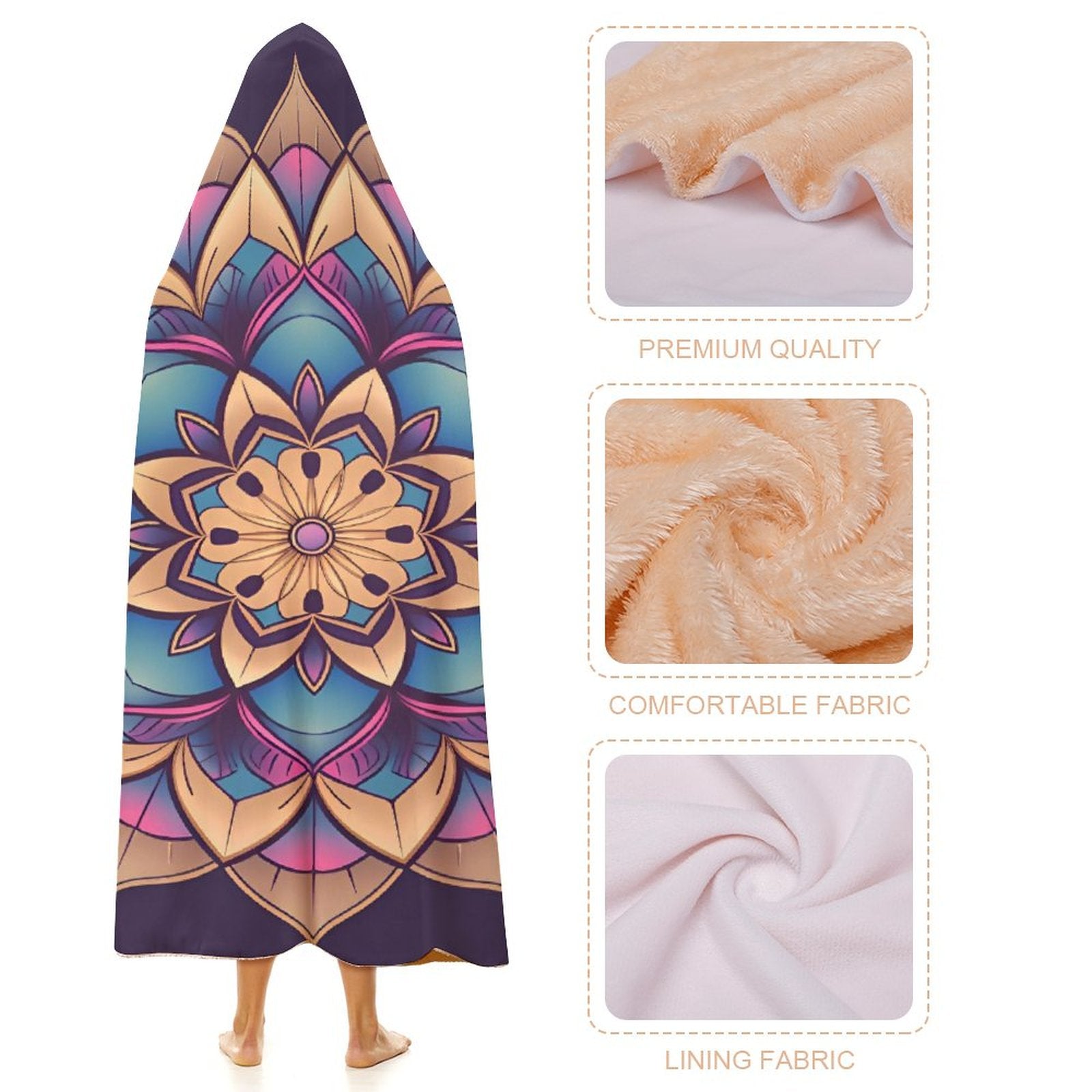 Lotus Hooded Blanket