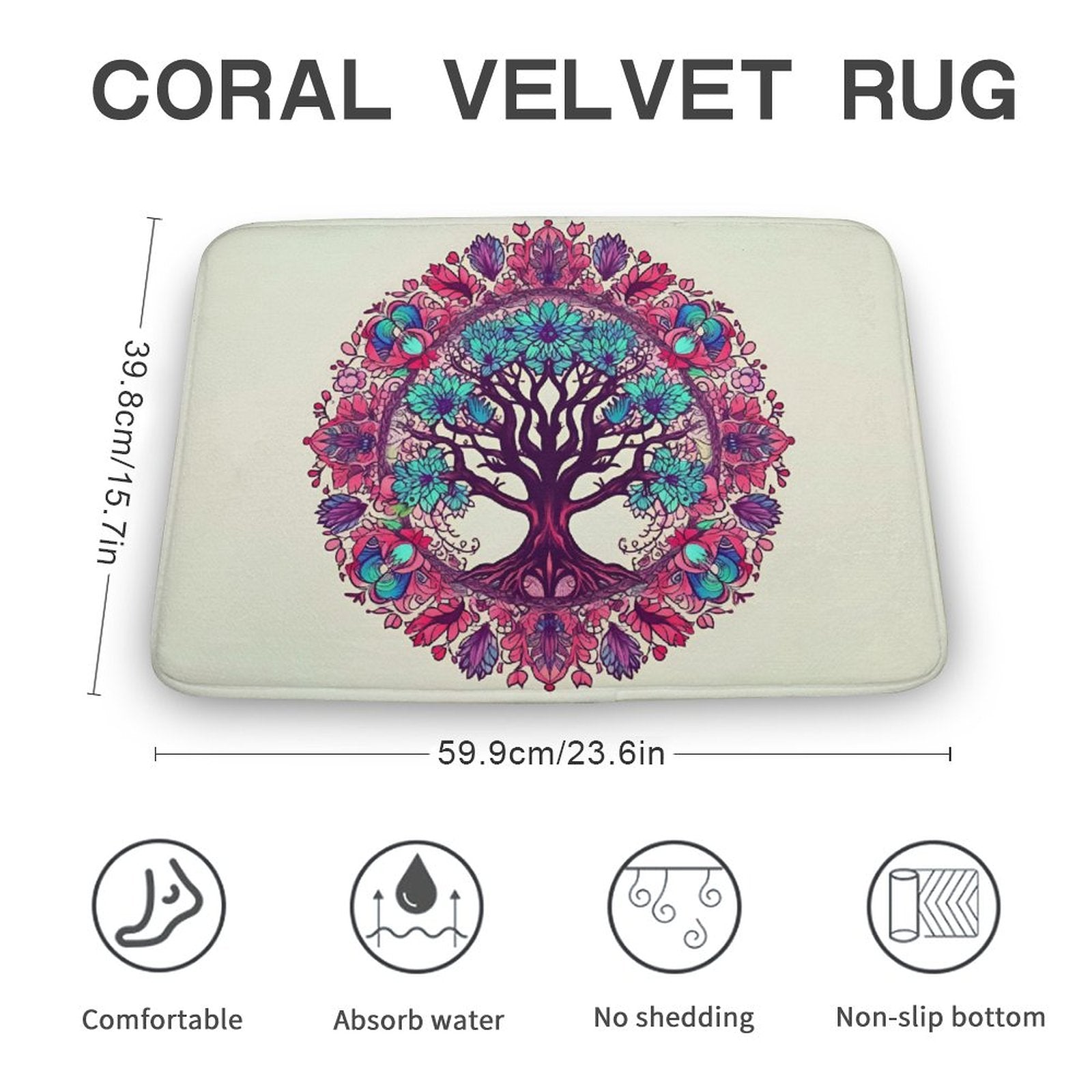 Tree Coral Velvet Rug