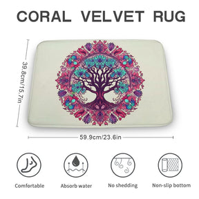 Tree Coral Velvet Rug