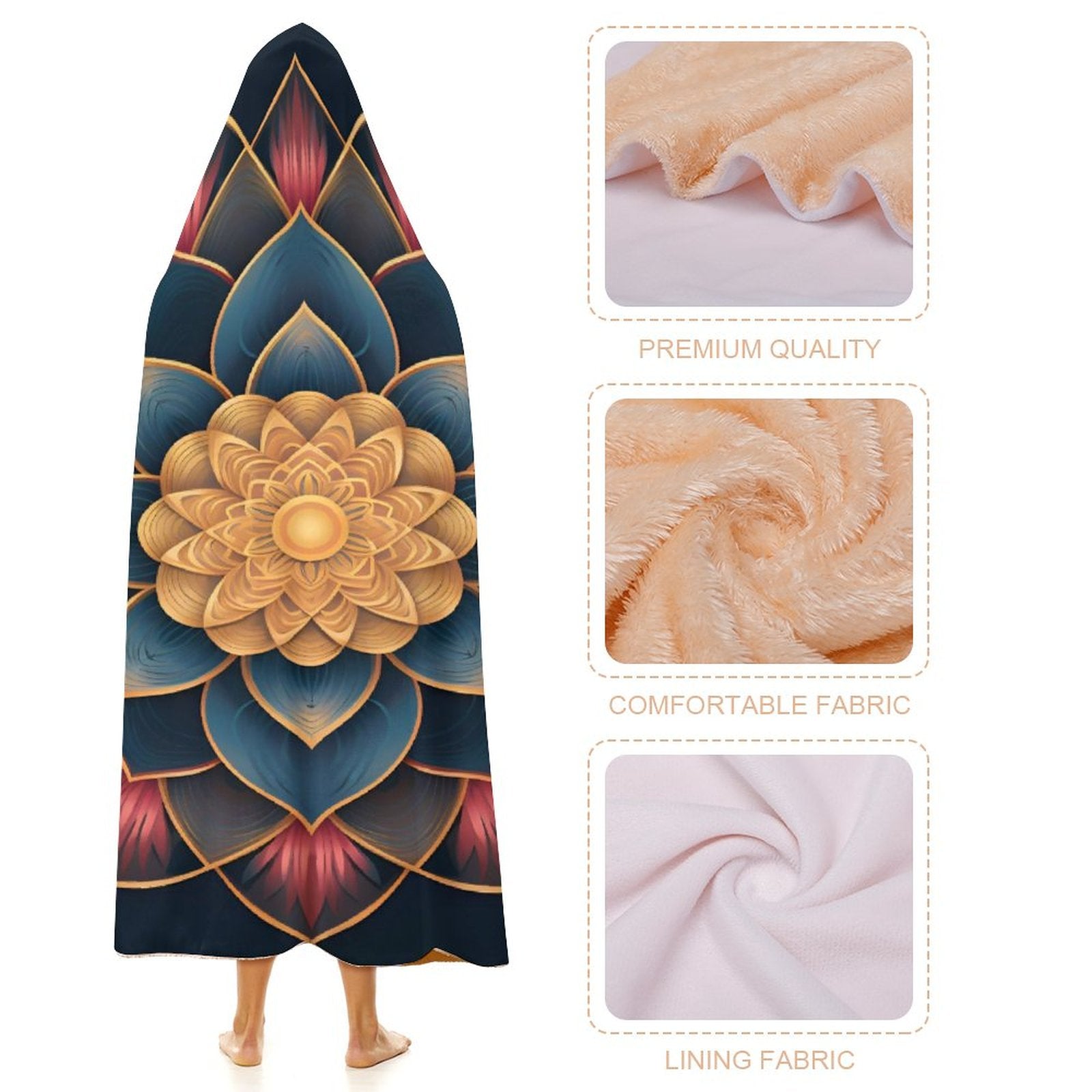 Manta con capucha Lotus