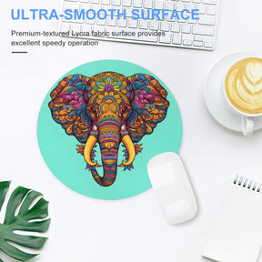 Elephant Round Mouse Pad