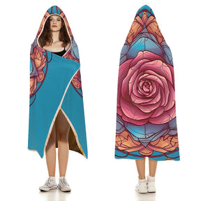 Rose Hooded Blanket