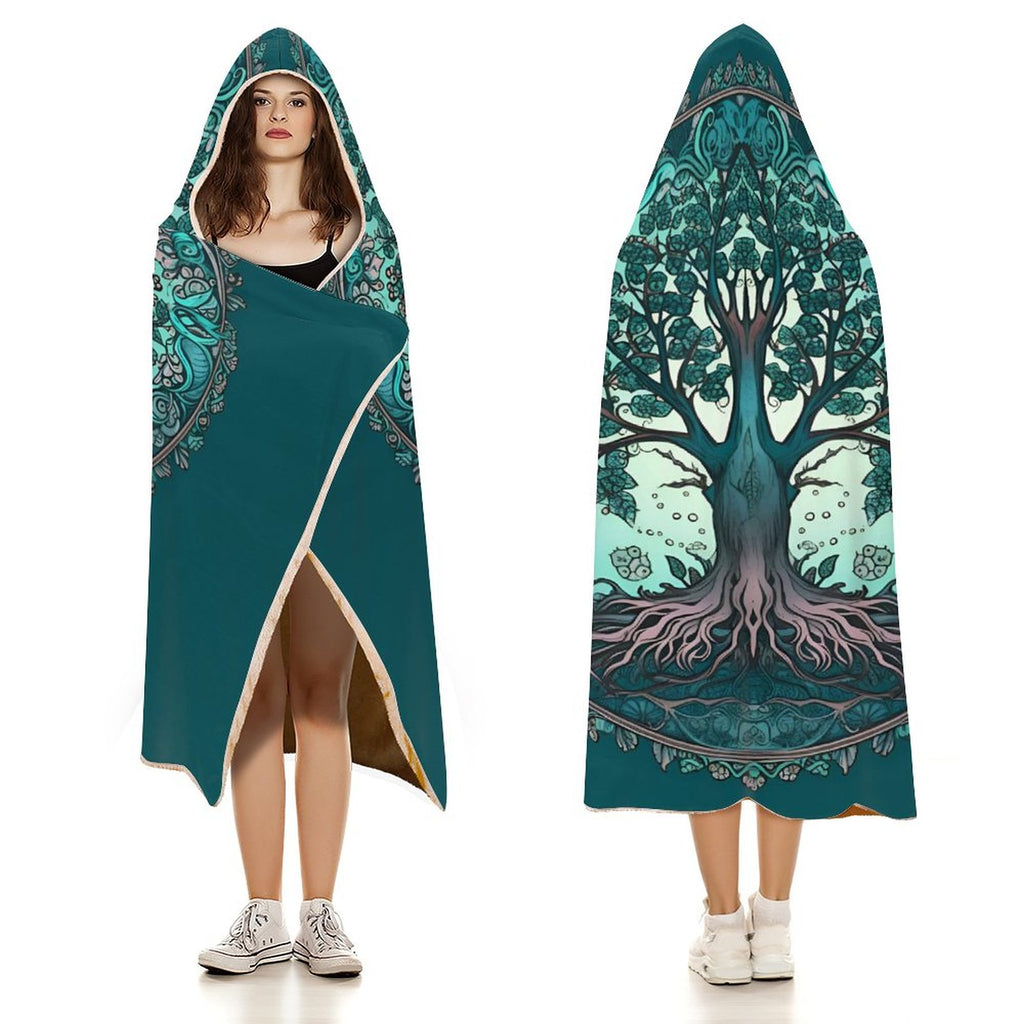Manta con capucha de árbol