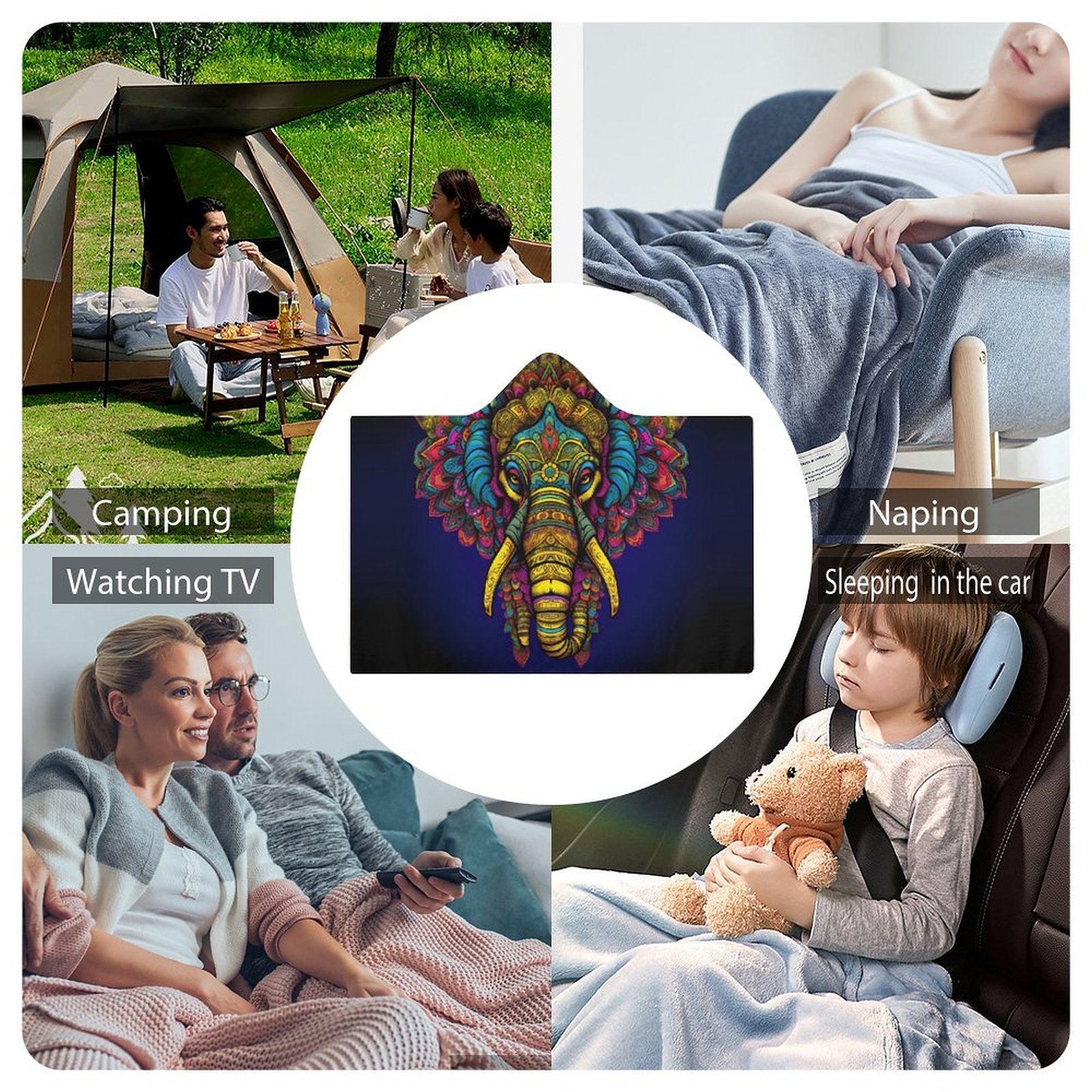 Elephant Hooded Blanket