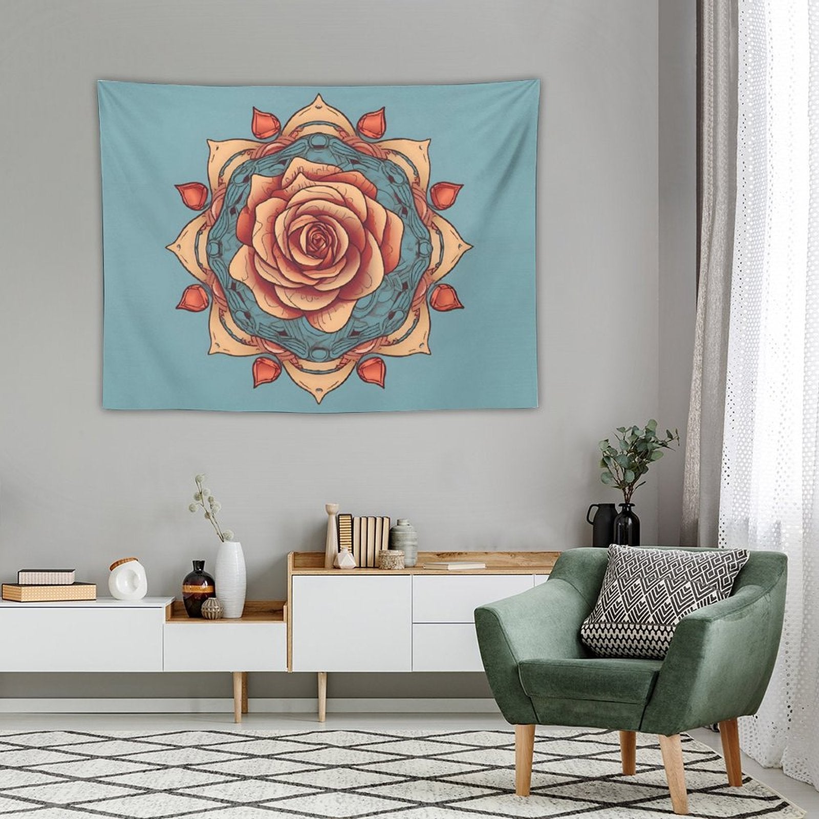 Rose Wall Tapestry