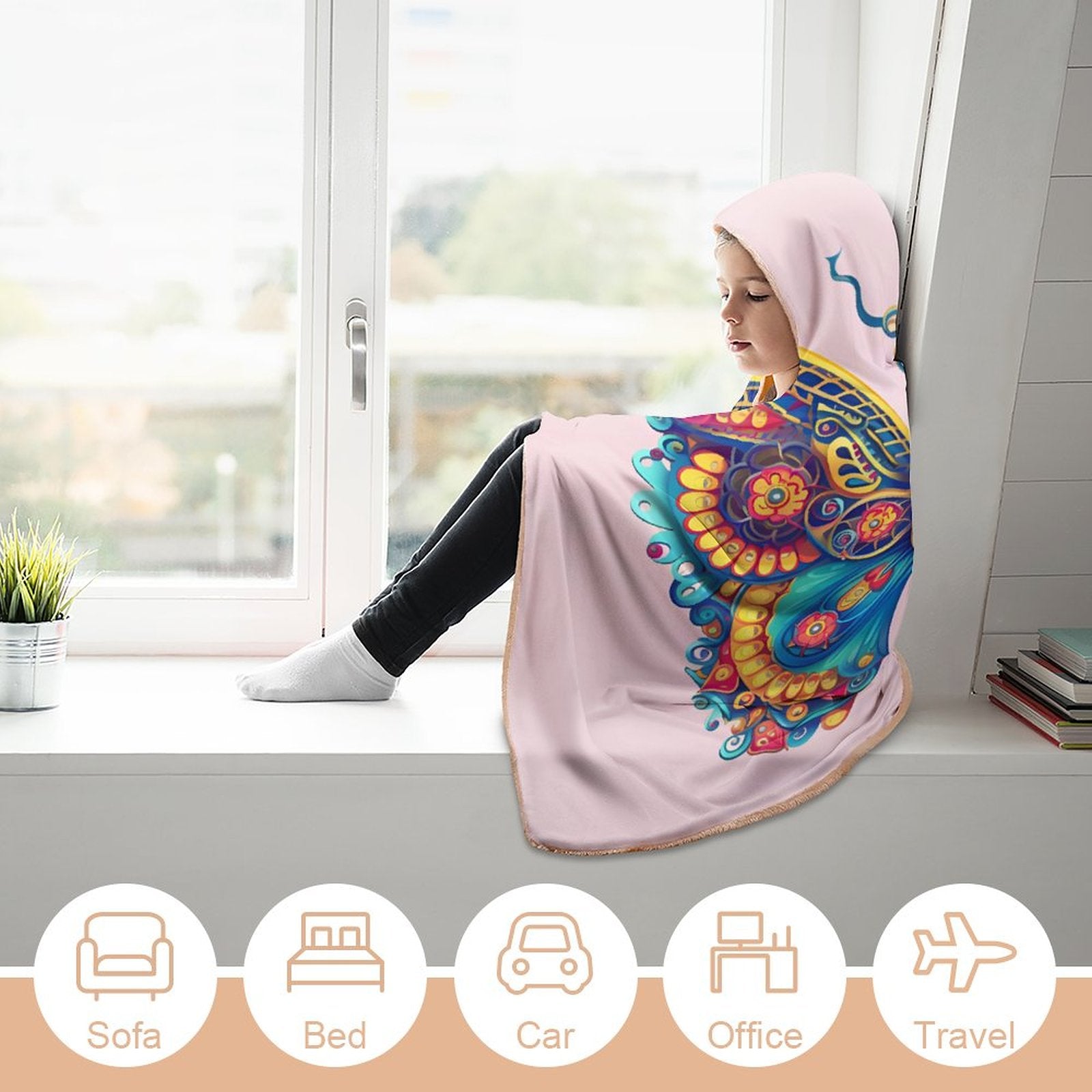 Butterfly Hooded Blanket