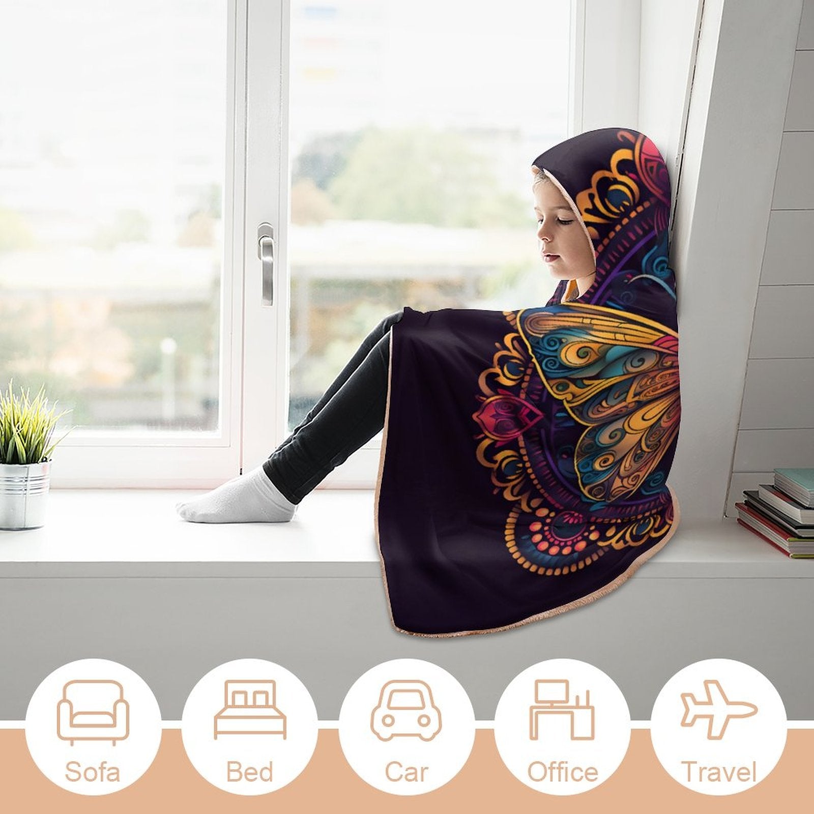 Butterfly Hooded Blanket