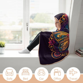 Butterfly Hooded Blanket