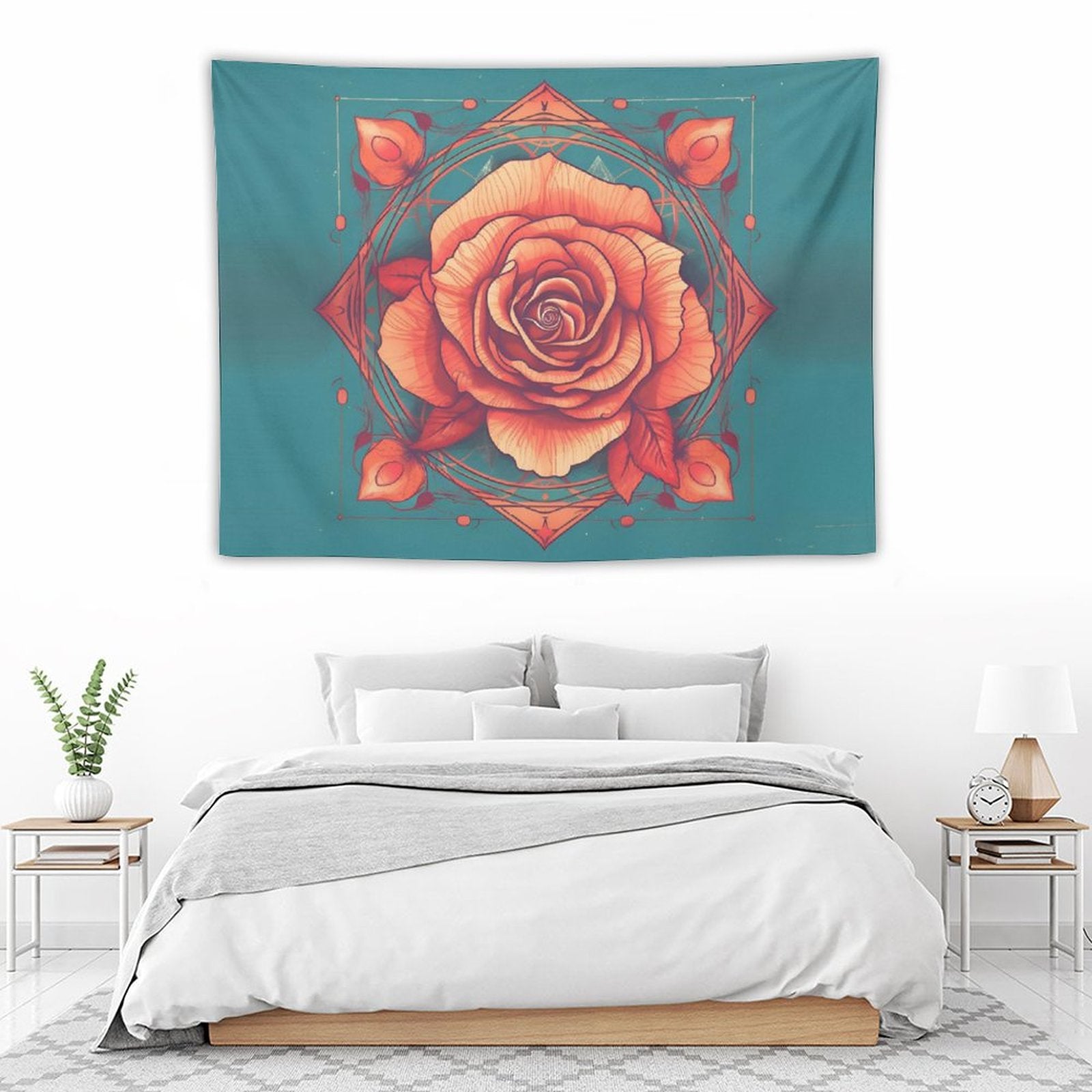 Tapiz de pared de rosas