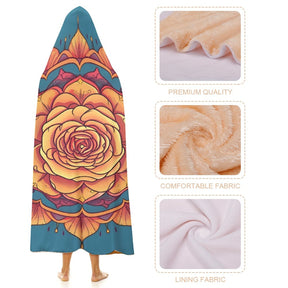 Rose Hooded Blanket