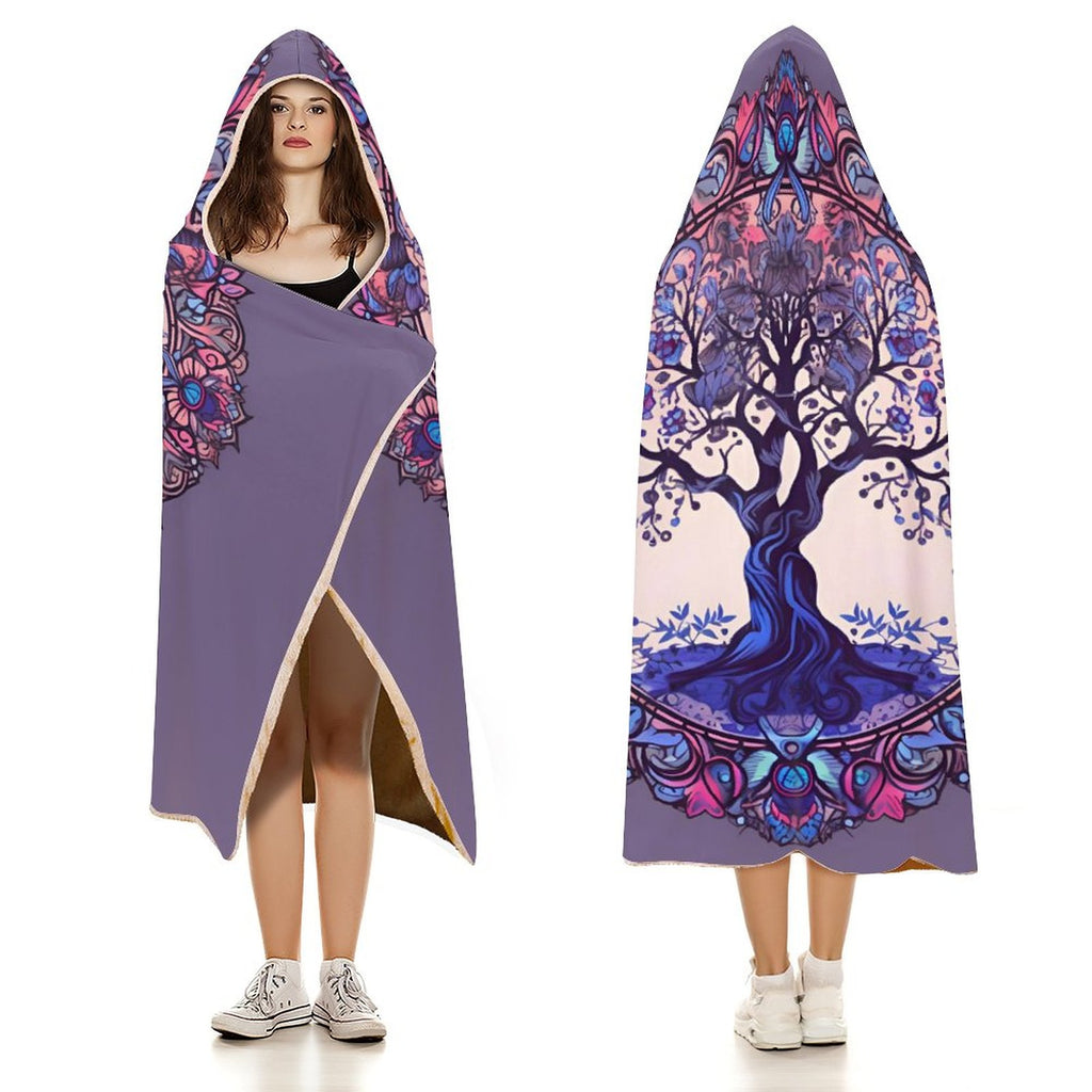 Manta con capucha de árbol
