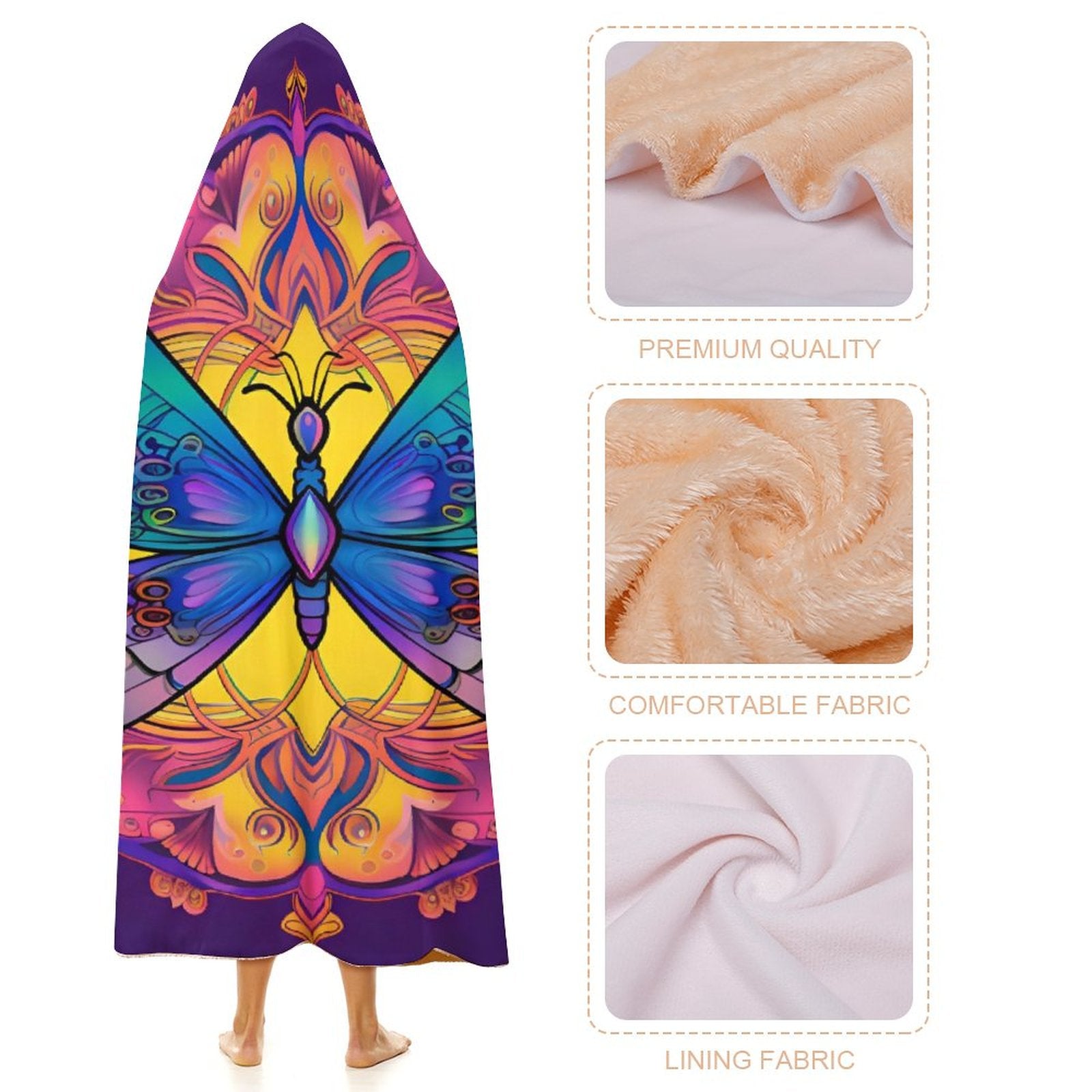 Butterfly Hooded Blanket