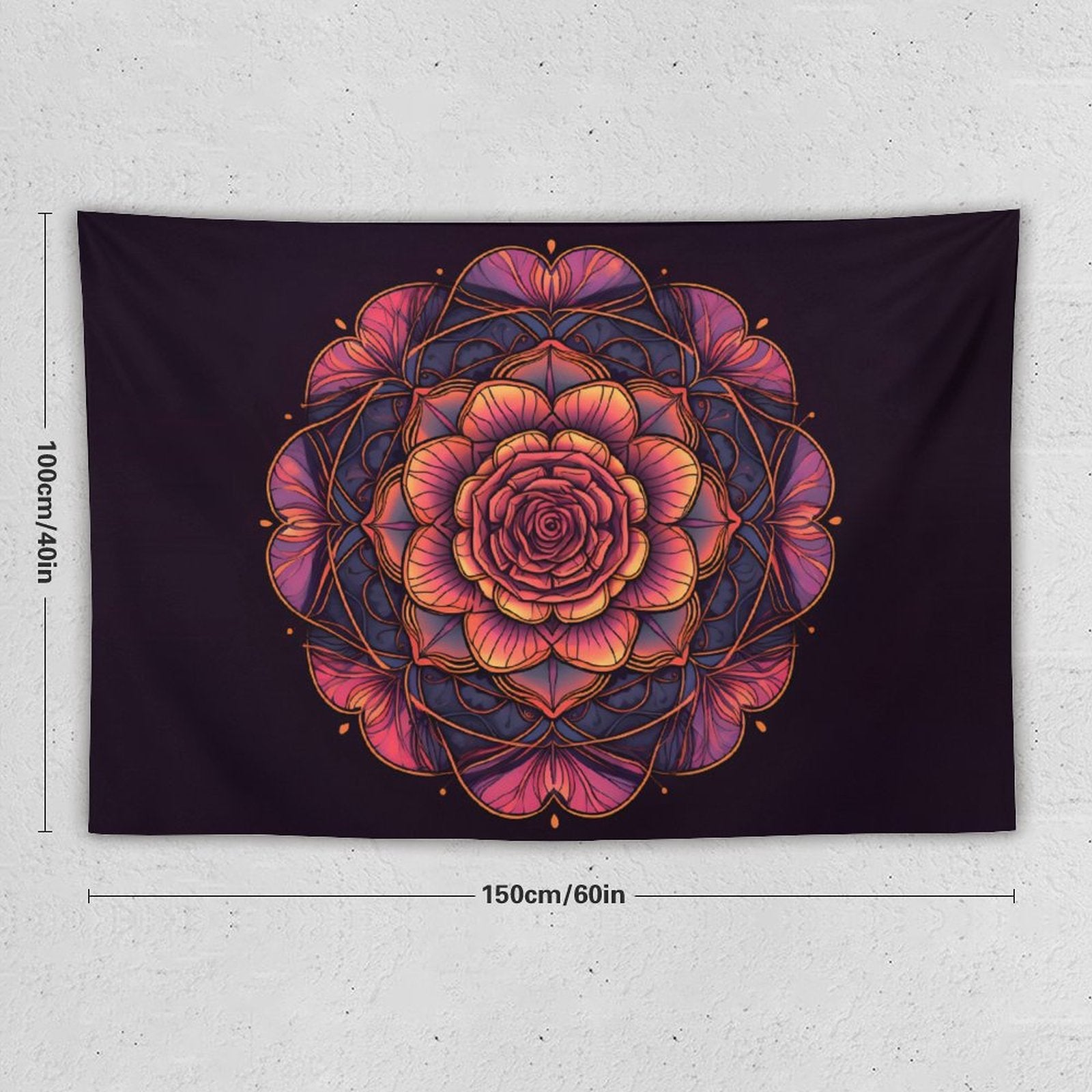 Tapiz de pared de rosas