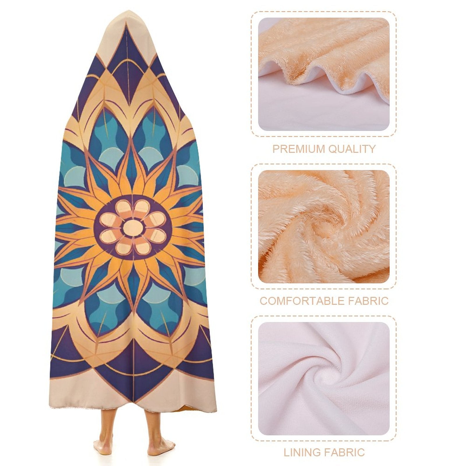Manta con capucha Lotus