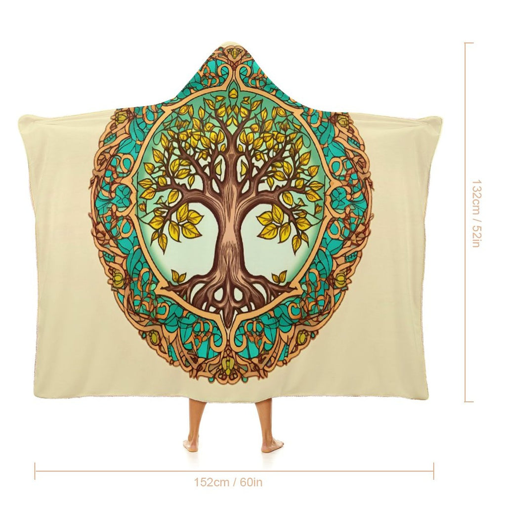 Manta con capucha de árbol