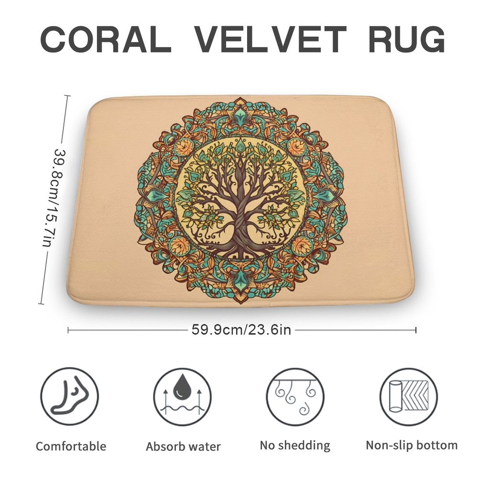 Tree Coral Velvet Rug