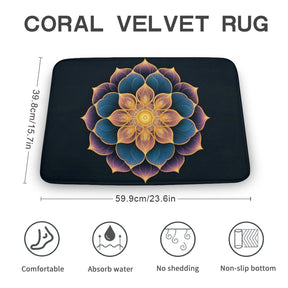 Lotus Coral Velvet Rug