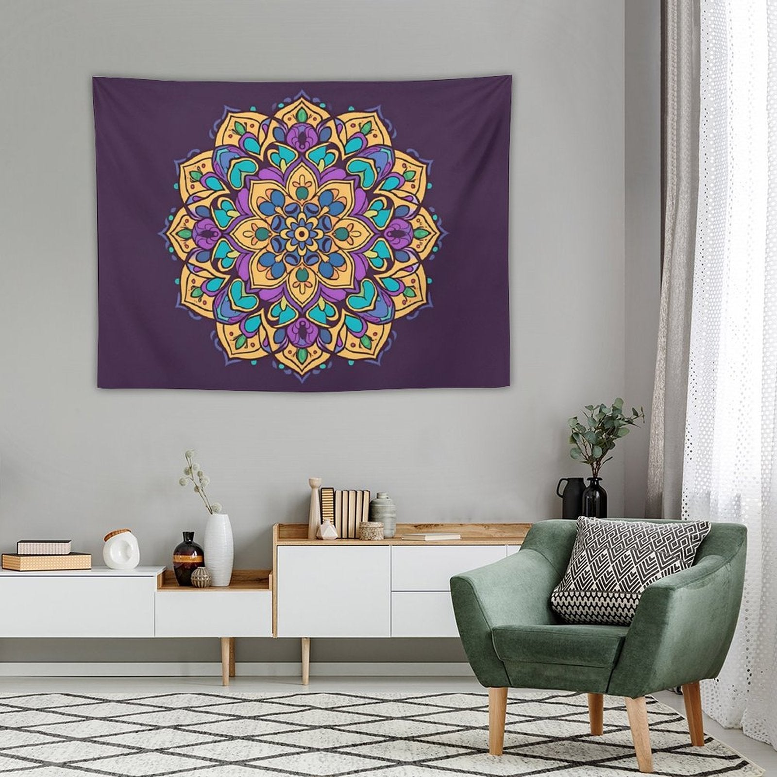 Tapiz de pared de flores