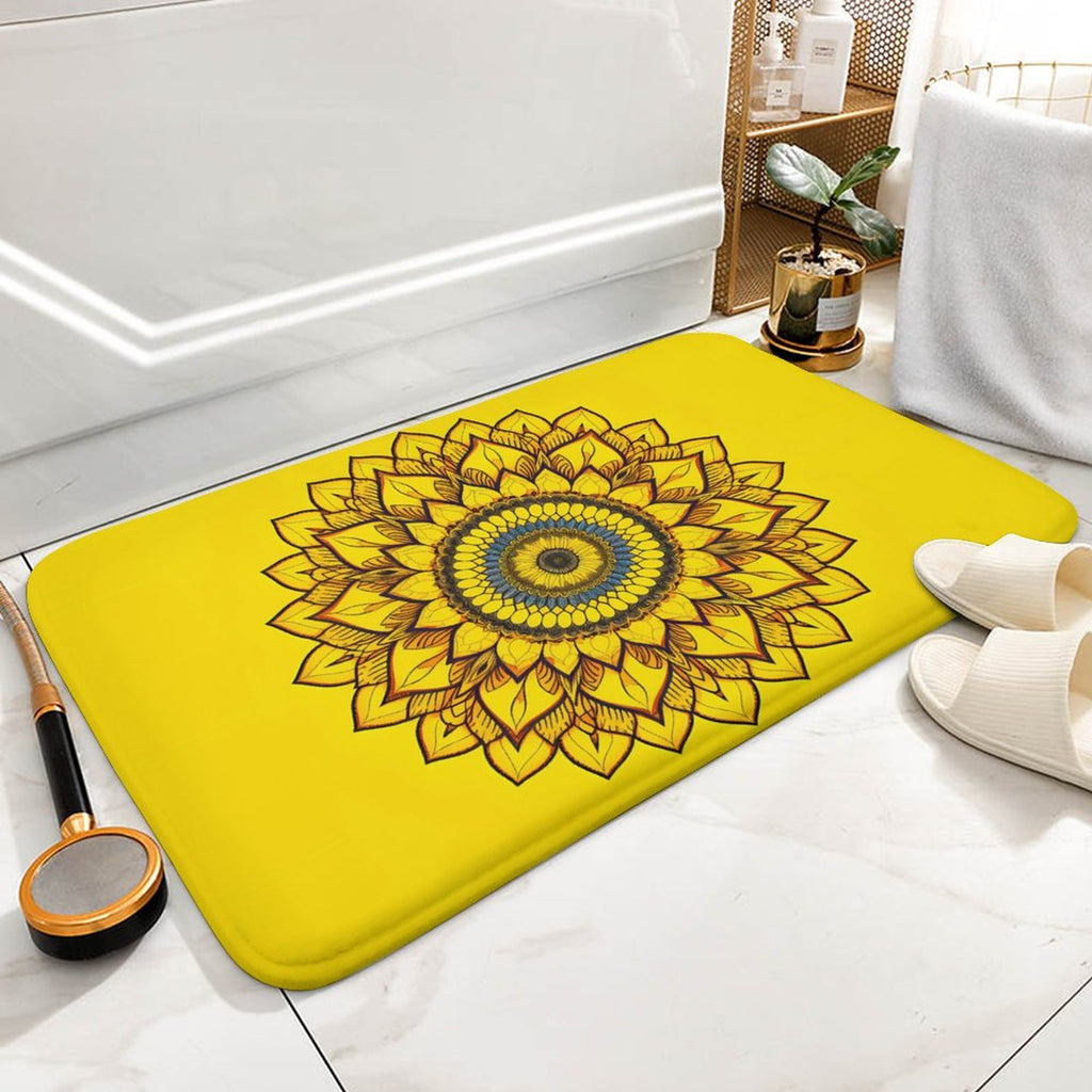 Sunflower Coral Velvet Rug