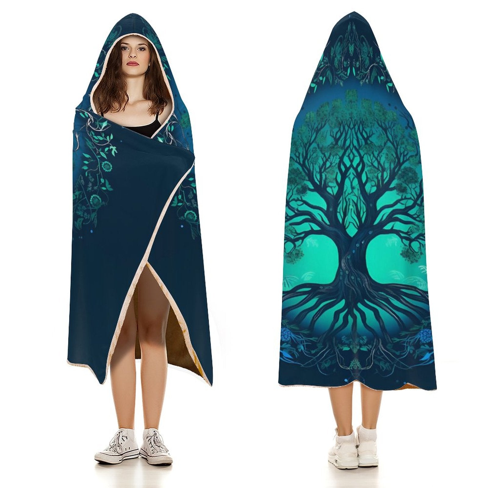 Tree Hooded Blanket