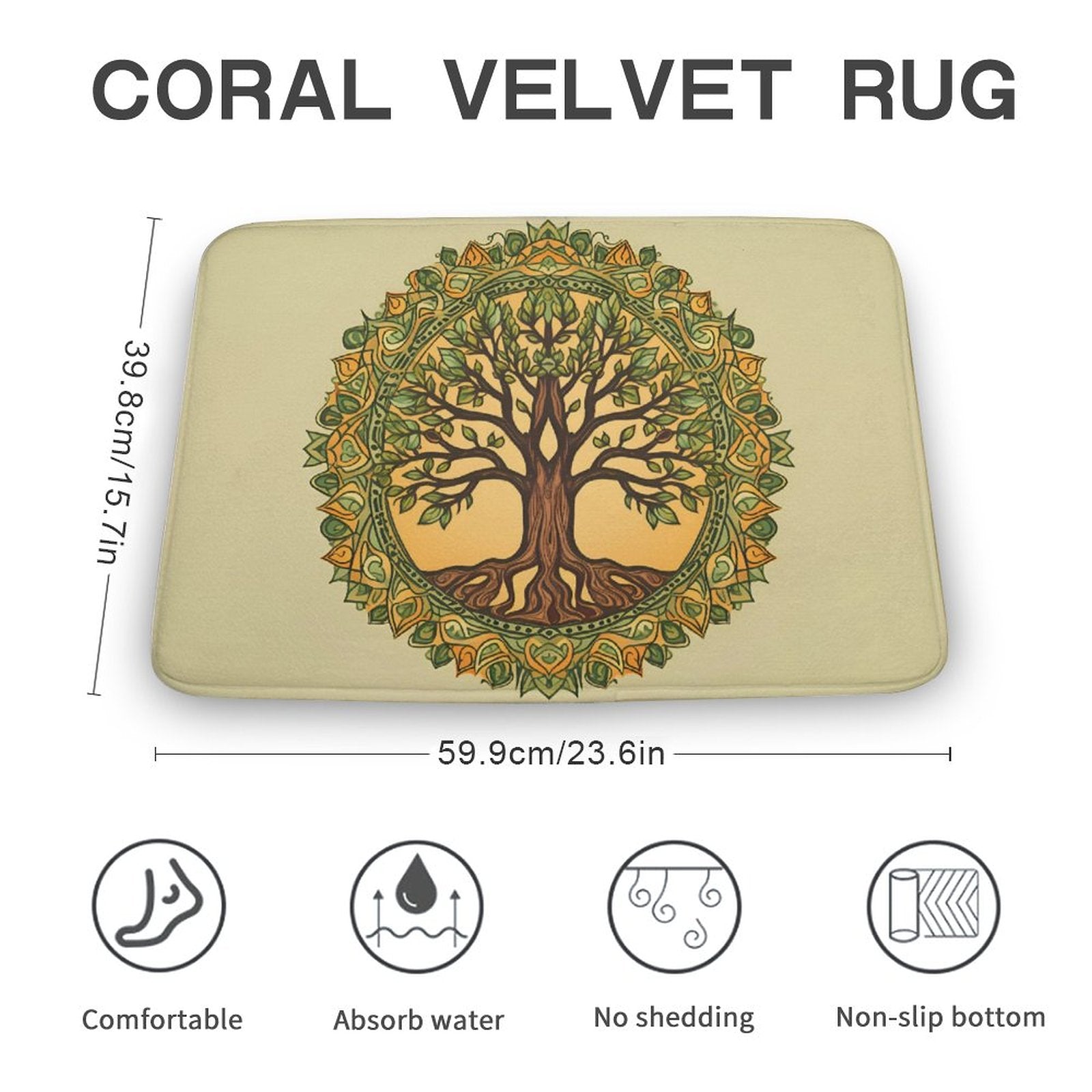 Tree Coral Velvet Rug