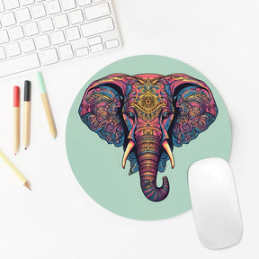 Elephant Round Mouse Pad