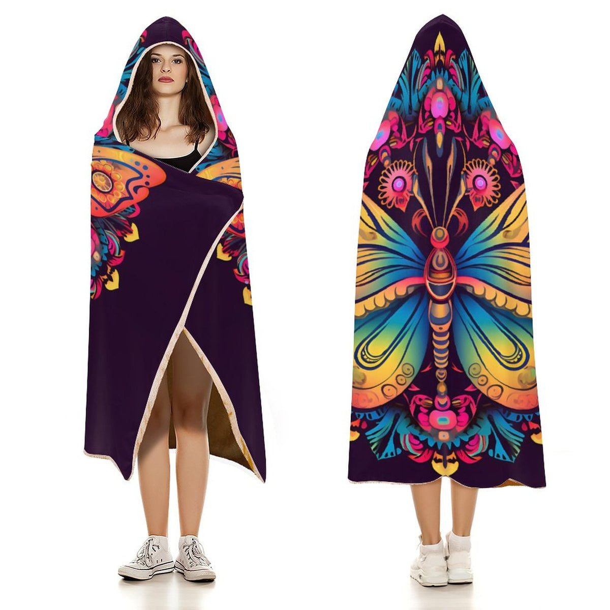 Butterfly Hooded Blanket