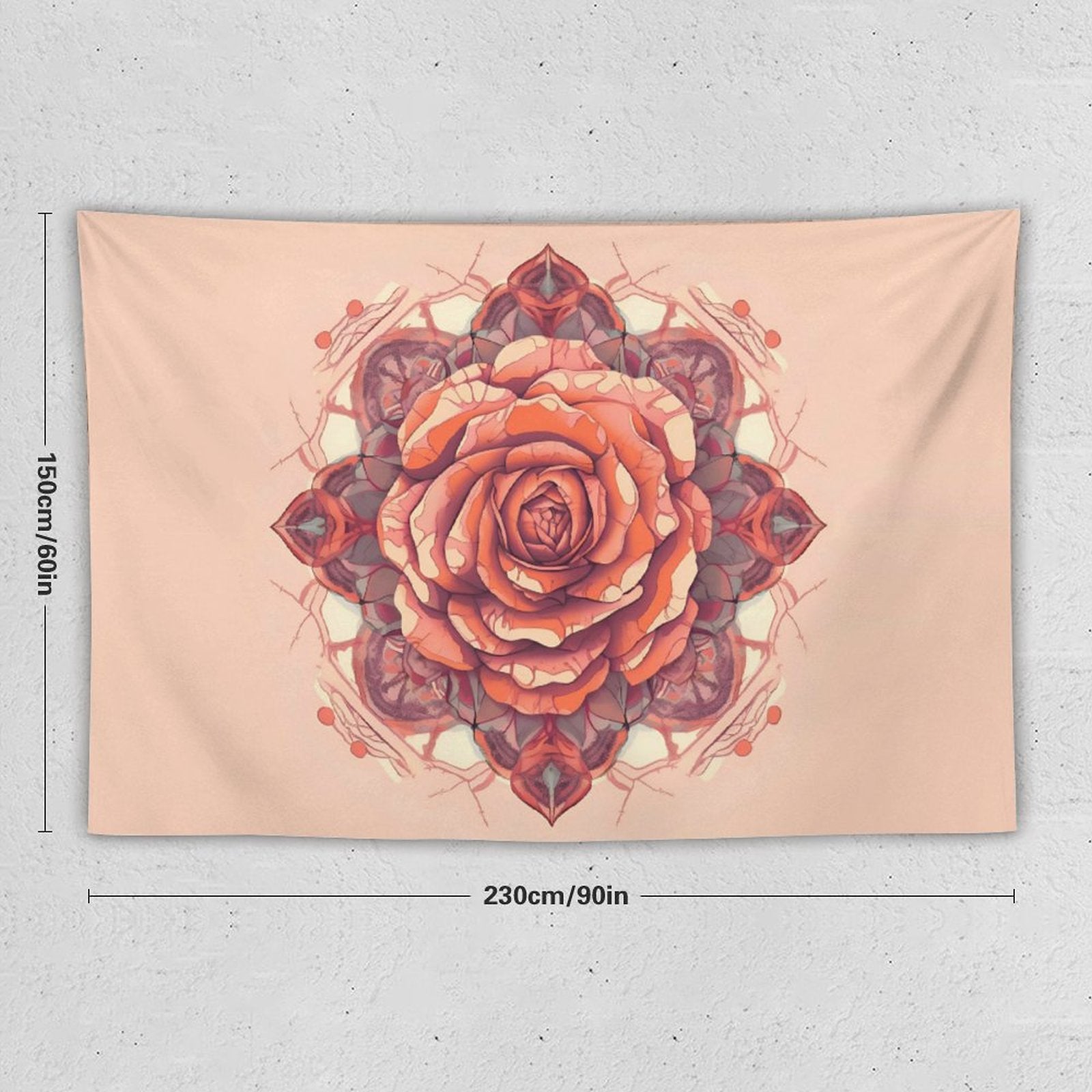 Tapiz de pared de rosas