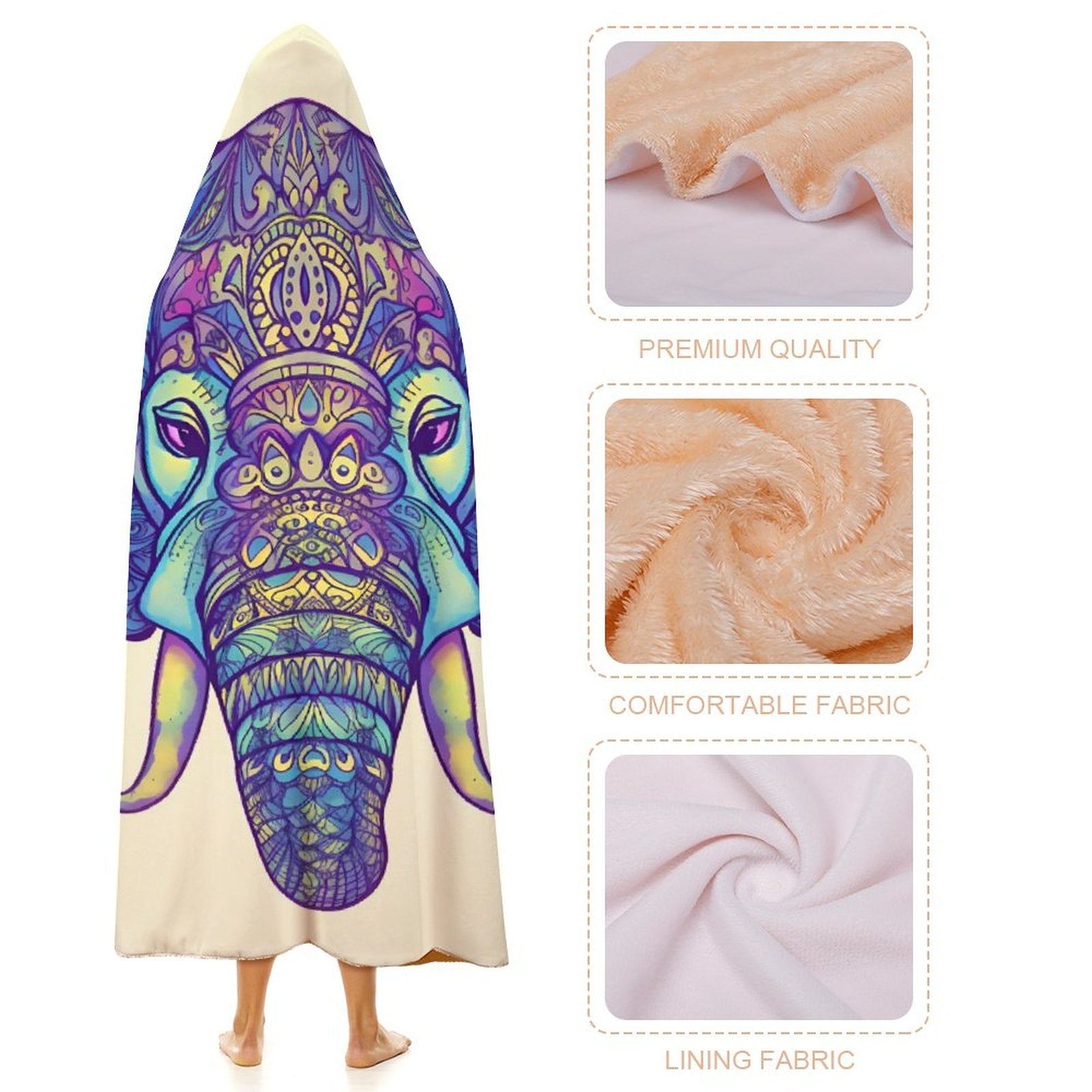 Elephant Hooded Blanket