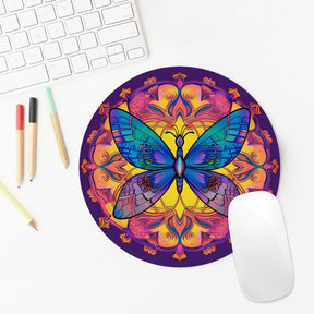 Butterfly Round Mouse Pad