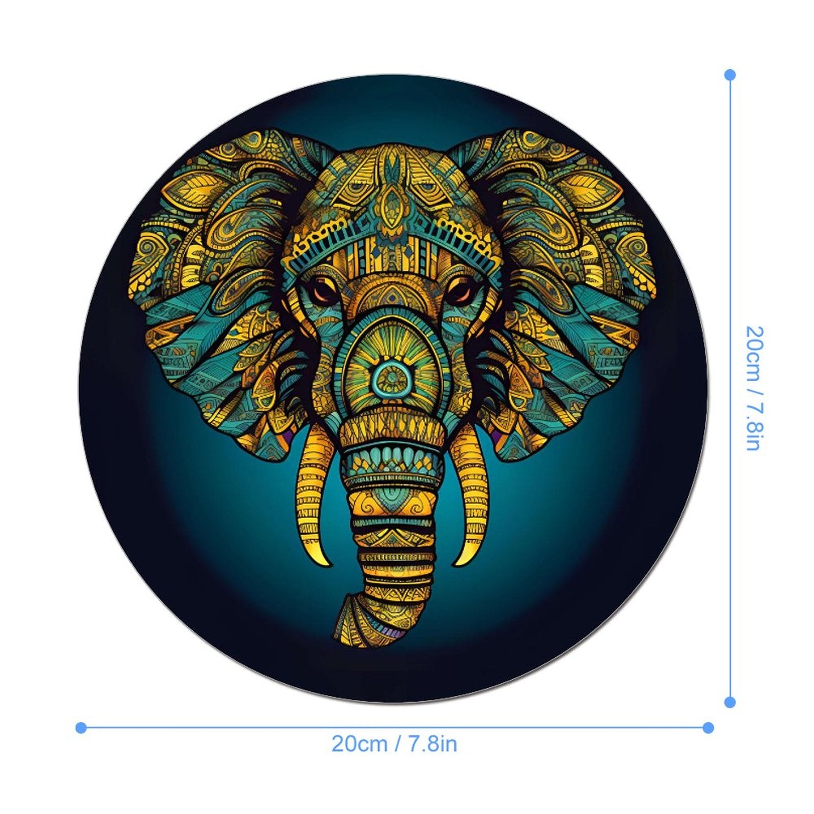 Elephant Round Mouse Pad