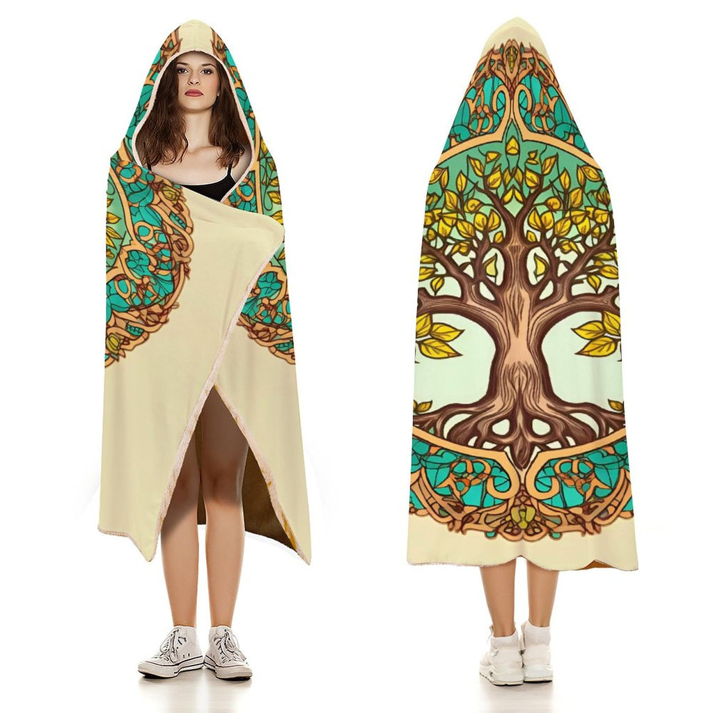 Manta con capucha de árbol