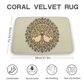 Tree Coral Velvet Rug