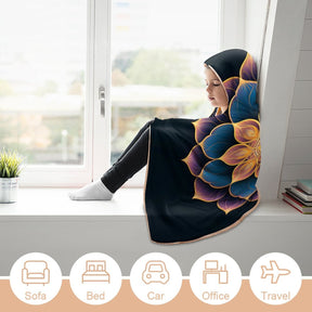 Lotus Hooded Blanket