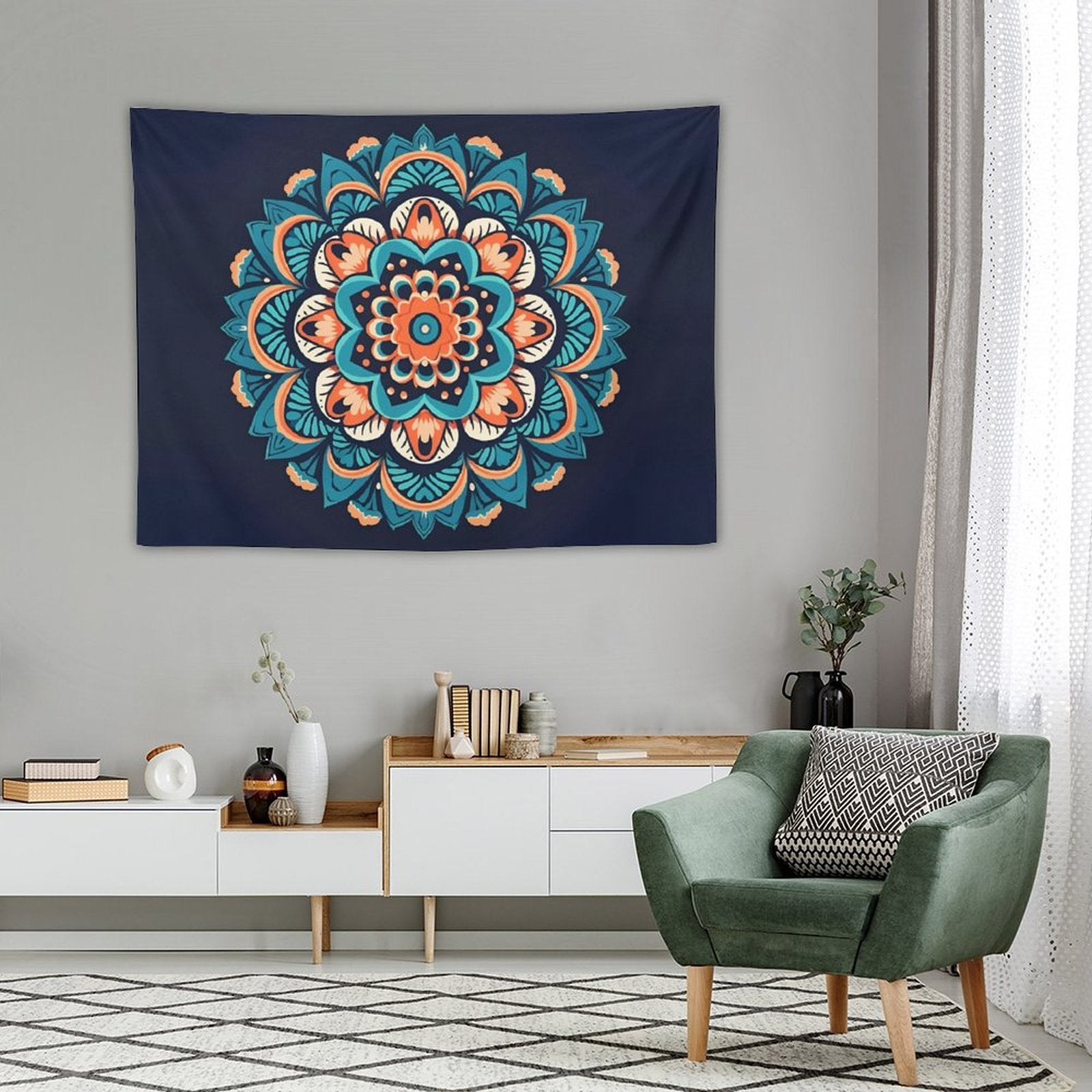 Tapiz de pared de flores