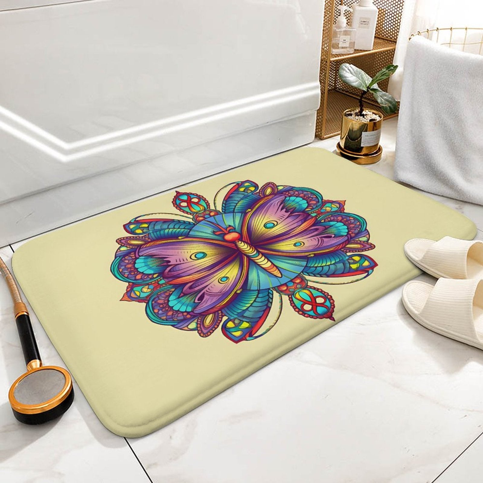 Butterfly Coral Velvet Rug