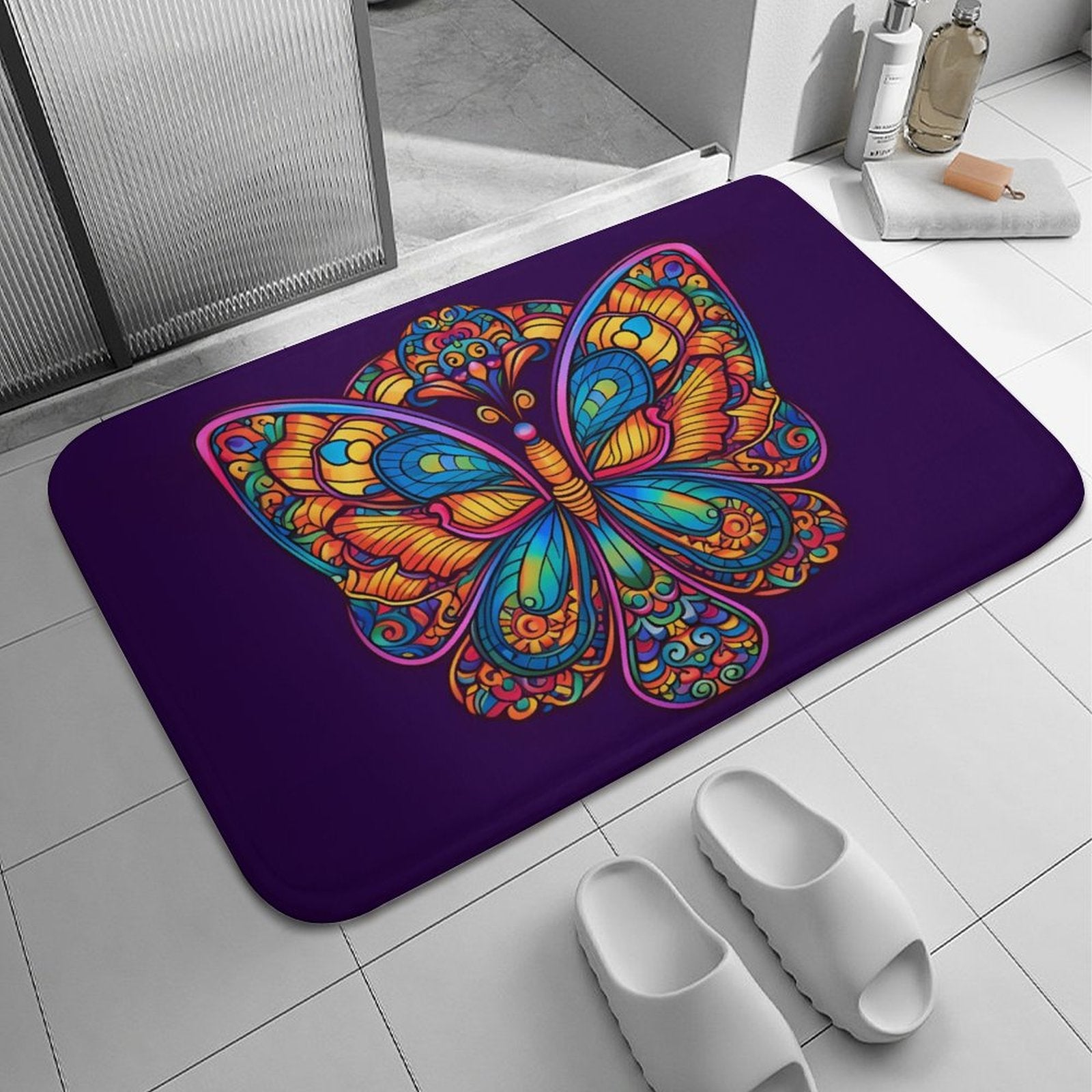 Butterfly Coral Velvet Rug