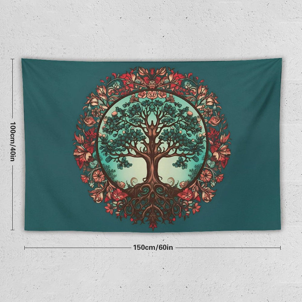 Tapiz de pared de árbol