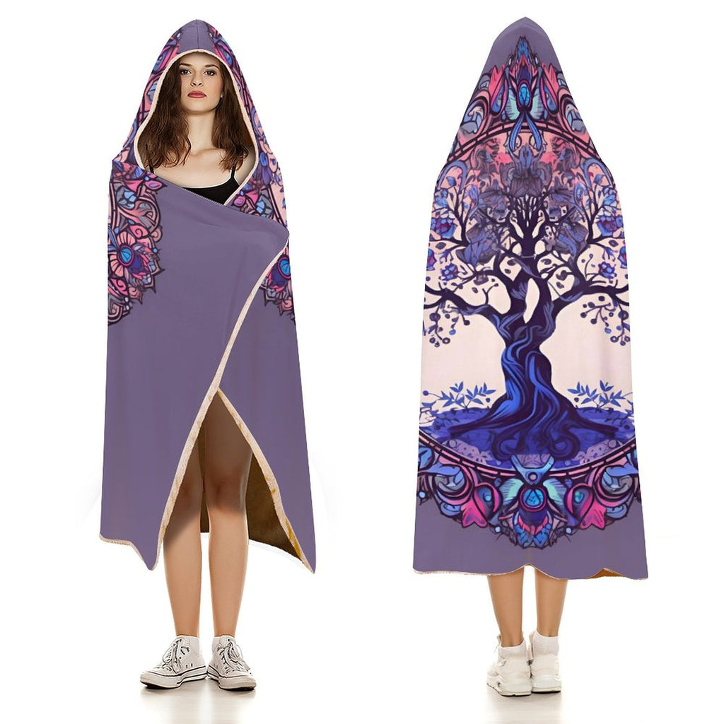 Manta con capucha de árbol