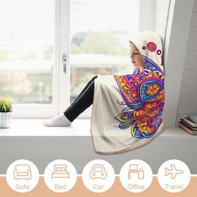 Butterfly Hooded Blanket