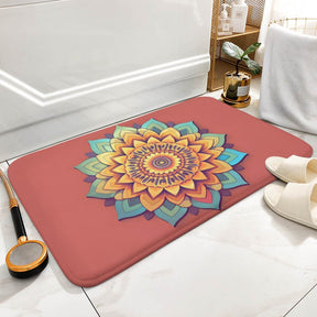 Sunflower Coral Velvet Rug