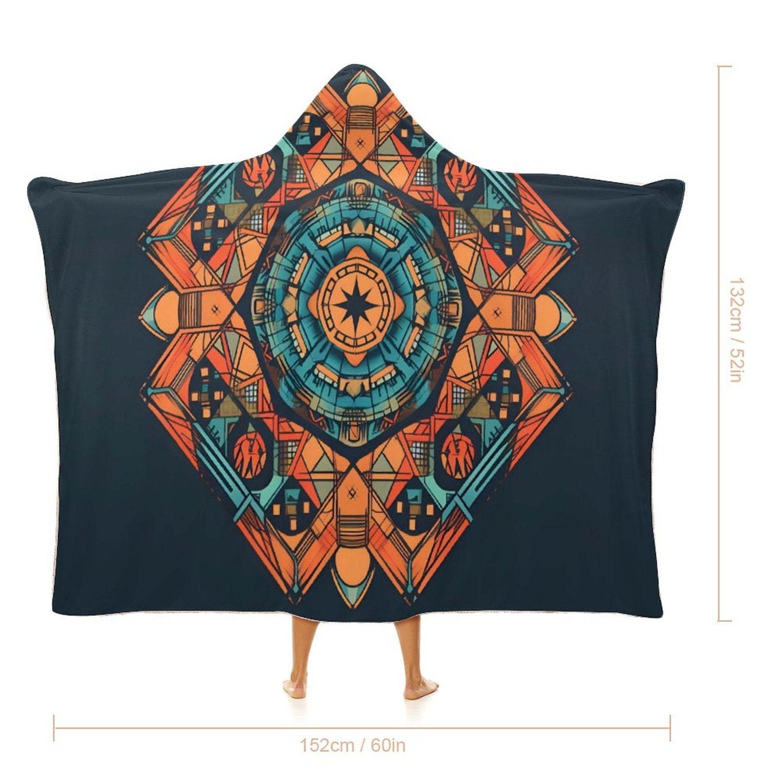 Geometric Hooded Blanket